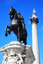Charles I statue and NelsonÃ¢â¬â¢s Column